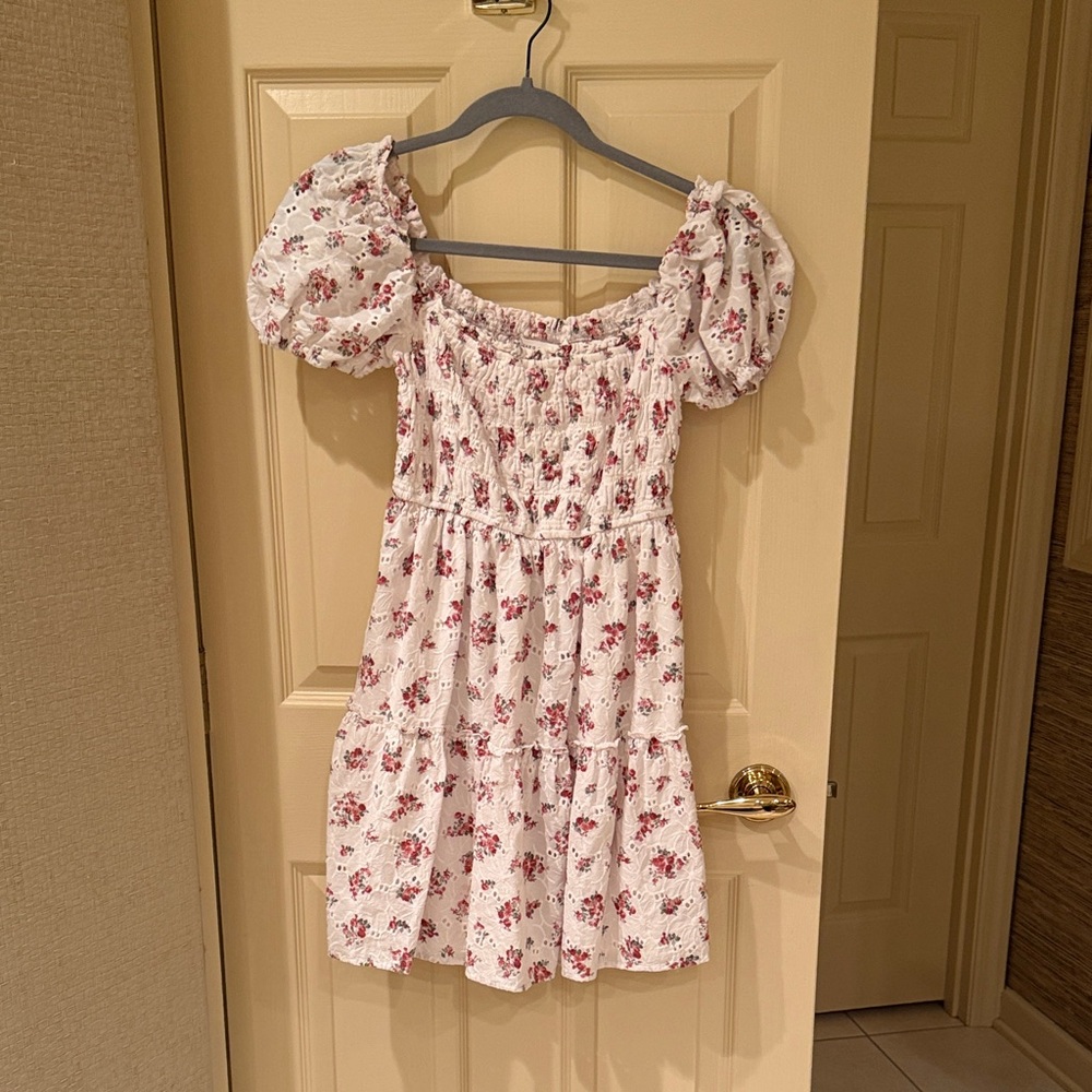 Floral Puff Sleeve Mini Dress